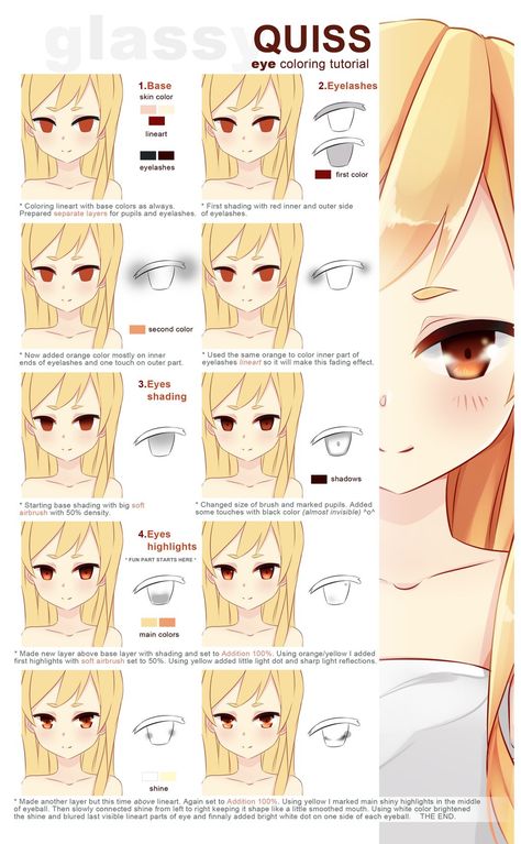 Glasses Tutorial, Anime Glasses, Color Eyes, Manga Tutorial, Anime Tutorial, Manga Drawing Tutorials, Making Hair, Coloring Tutorial, Eye Tutorial