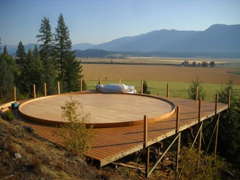 elevated yurt platform Yurt Homestead, Build A Yurt, Yurt Design, Yurt Life, Building A Yurt, Yurt Interior, Tent Platform, Yurt Home, Yurt Living