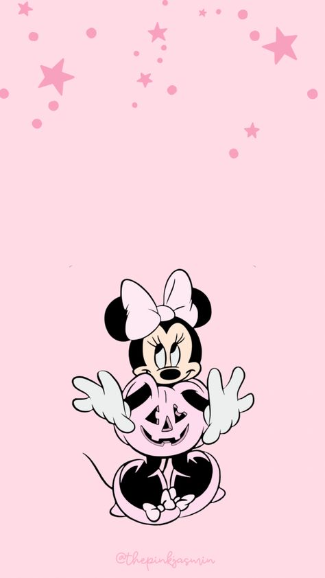 Girly Spooky Wallpaper, Cute Aesthetic Wallpaper Halloween, Minnie Mouse Halloween Wallpaper, Aesthetic Pink Halloween Wallpaper, Disney Halloween Phone Wallpaper, Pink Aesthetic Halloween Wallpaper, Wallpaper For Girls Phone Cute, Pink Halloween Lockscreen, Halloween Wallpapers Cute