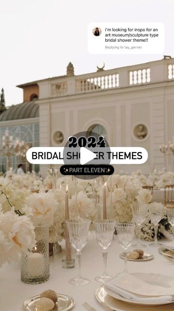 Bridal & Wedding Inspo🤍 on Instagram: "✨SAVE this for your future wedding planning & inspiration! 💍2024 Bridal Shower Themes part eleven - Art Museum/Sculpture Inspired This was definitely not an easy one to find inspo for but that's why we love it. Super unique for all the art loving ladies out there! Here are some more details to consider: •Send out invitations that resemble admission tickets to a museum or art gallery. You can include images of famous sculptures or paintings on the invitations to set the tone. •Choose a venue that has a sophisticated and artistic ambiance, such as a modern art gallery or a historic museum with elegant architecture. •Decorate the venue with replicas or photos of famous sculptures and artwork. Use pedestals or plinths to display smaller sculptures as c Historic Museum, Museum Sculpture, Bridal Shower Themes, Elegant Architecture, Modern Art Gallery, Famous Sculptures, Planning Inspiration, Shower Themes, Small Sculptures