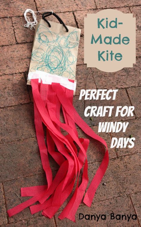 Guest Post by Danya of Danya Banya One particularly blustery day, my three year old daughter JJ was inspired to make a kite. I love it when she initiates c Kites Craft, Weather Crafts, Kite Making, Windy Day, Kites, Preschool Art, Guest Post, Summer Crafts, Spring Crafts