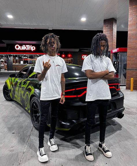 Gang Banger Outfits Men, G Herbo Fits, Balenciaga Fits Men, Money Y2k, Street Racing Guy Aesthetic, Hood Alt Aesthetic Men, Trill Fashion, Baby Polo, Black Dreads