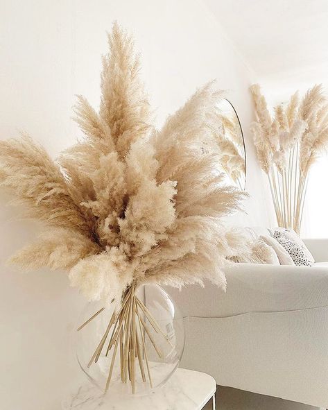 Pampas Grass Decor Ideas Perfect for Any Interior Style | Posh Pennies Grass Decor, Pampas Grass Decor, Hal Decor, Deco Floral, Dried Flower Arrangements, Decor Home Living Room, Decor Minimalist, Pampas Grass, Vases Decor