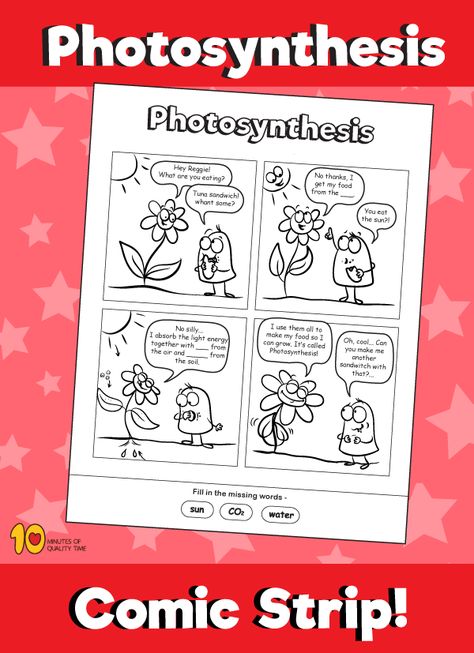 Photosynthesis Comic Strip Comic Strip About Photosynthesis, Photosynthesis Comic Strip Ideas, Photosynthesis Comic Strip, Science Comic Strip, Comic Strips For School Project, Photosynthesis Activity, Cellular Respiration Activities, Comic Strip Ideas, Photosynthesis Projects