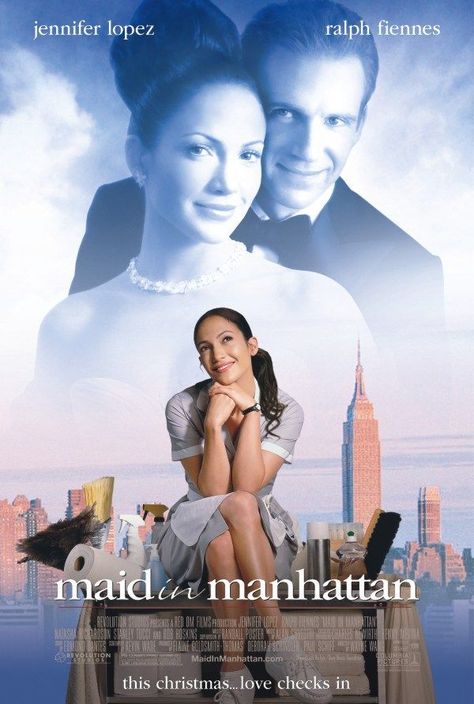 { Maid in Manhattan } 2002 Manhattan Movie, Manhattan Poster, Romance Movie Poster, Maid In Manhattan, Movie Character Posters, Romcom Movies, Natasha Richardson, Amazon Prime Movies, Stanley Tucci