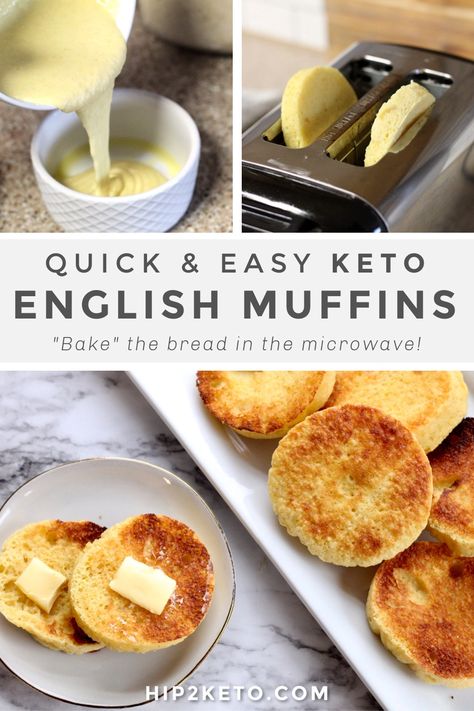 Keto English Muffin, Low Carb English Muffin, English Muffin Recipe, English Muffin Recipes, Low Fat Low Carb, Easy Breakfast Recipe, Low Carb Low Fat Recipes, Baking Powder Uses, Low Carb Low Sugar