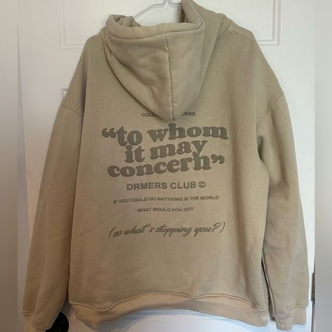 beige zip-up hoodie, DRMERS CLUB ☁️ Drmers Club, Club Tops, Motivational Quote, Zip Up, Zip Ups, Relaxed Fit, Outfit Inspo, Plus Fashion, Fashion Trends