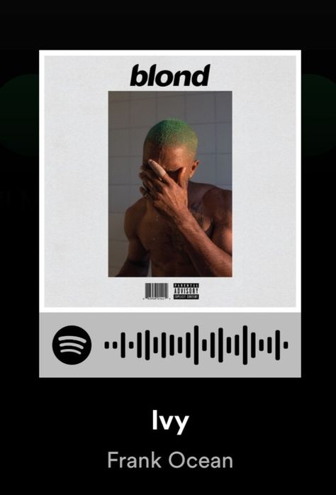 Frank Ocean Songs, Frank Ocean Poster, Spotify Codes, Parking Spot Painting, Spot Painting, White Ferrari, Music Poster Ideas, Spotify Code, Love Scrapbook