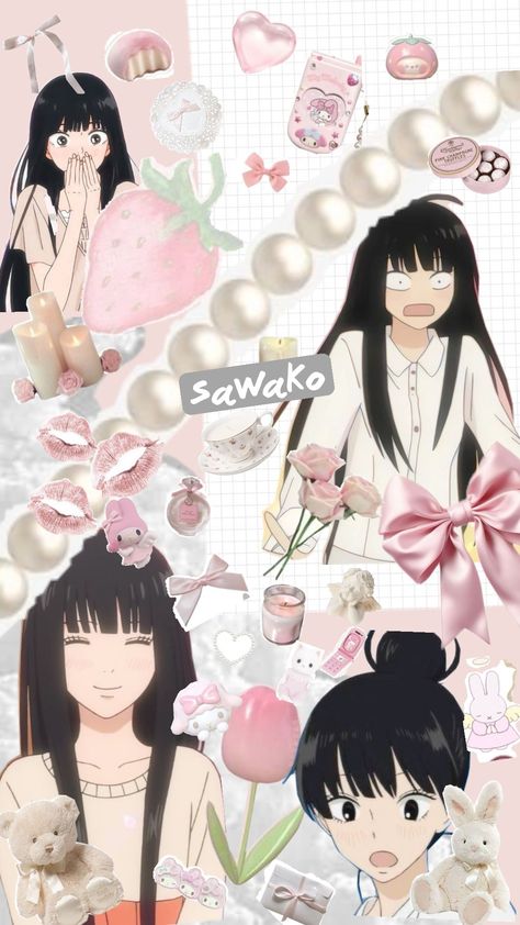 #sawako #coquette #pink #white #kawaii #cute #bows #frommetoyou Coquette Pink, Hello Kitty Iphone Wallpaper, Pink Wallpaper Iphone, Cute Bows, Pink Wallpaper, Anime Wallpaper, Pink White, Iphone Wallpaper, Hello Kitty