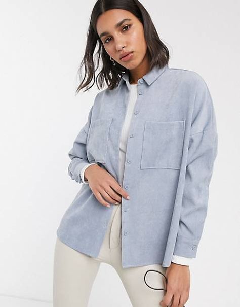 Women's Latest Clothing, Shoes & Accessories | ASOS Overshirt Women, Slouch Pants, Corduroy Shirt, Pinterest Outfits, Midi Shirt Dress, Women Shirts Blouse, Skirts With Pockets, Aqua Blue, Shirt Outfit