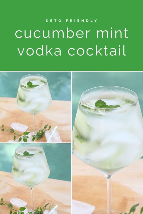 Cucumber Mint Vodka Cocktail, Mint Alcoholic Drinks, Refreshing Vodka Drinks, Mint Drink Recipe, Cucumber Vodka Drinks, Alcoholic Drinks Vodka, Vodka Drinks Easy, Cucumber Drink, Cucumber Cocktail