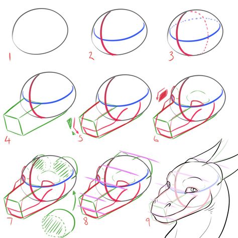 Dragon Face Reference, Dragon Poses Drawing, Dragon Eye Reference, Dragon Oc Base, Dragon Snout Reference, Dragon Facial Expressions, Dragonborn Drawing, Dragon Reference Head, Dragon Expressions Faces