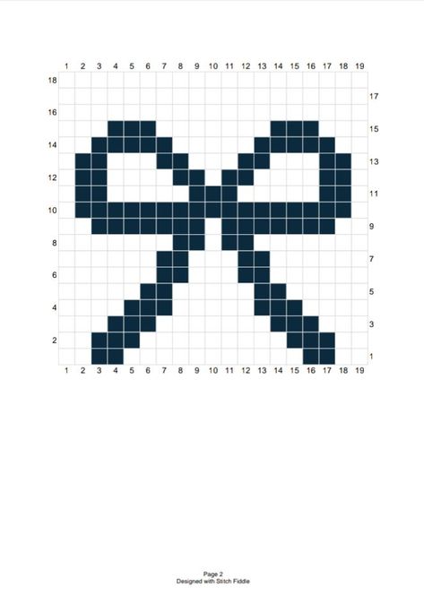 Master Crochet Grid Patterns with These Easy Steps Crochet Projects Coquette, Bow Cross Stitch Pattern, Pixel Art Crochet Bag, Bow Grid Pattern, Bow Knitting Pattern, Bow Alpha Pattern, Small Pixel Pattern, Bow Pixel Grid, Bow Granny Square