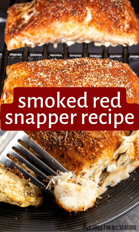 Smoked Red Snapper, Red Snapper Filet Recipes, Snapper Filet Recipes, Red Snapper Recipes Baked, Snapper Recipes Baked, Red Snapper Recipe, Grilled Red Snapper, Filet Recipes, Red Snapper Fillet