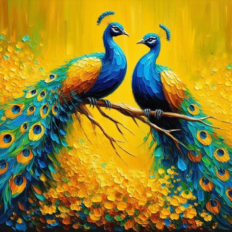 Peacock Painting Acrylic, Painting Peacock, Peacock Drawing, Canvas Art Painting Abstract, Painting Practice, Peacock Painting, Knife Painting, Buddha Art, Bird Pictures