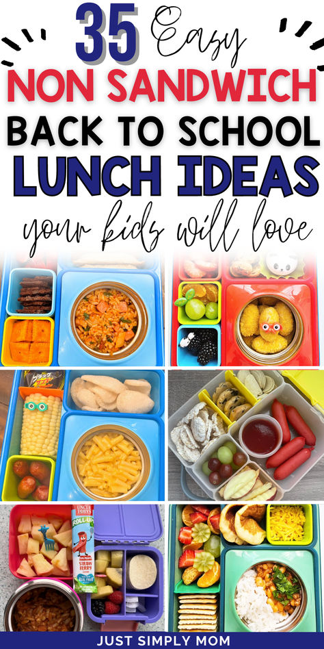 Looking for something new? Try some of these fun non sandwich lunch ideas for your back to school transition Non Sandwich Lunches For Kids, No Sandwich Lunch Ideas For Kids, Non Sandwich School Lunch Ideas For Kids, Fun School Lunch Ideas, Non Sandwich Lunch Ideas, Sandwich Lunch Ideas, Kids School Lunch Ideas, Cold School Lunches, Picky Eater Lunch