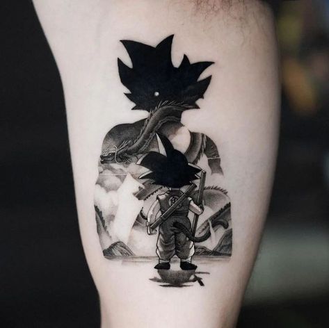 Shen Long Tattoo, Dbz Tattoo, Beauty And The Beast Tattoo, Geometric Sleeve Tattoo, Z Tattoo, Couple Tattoos Unique, Dragon Ball Tattoo, Manga Tattoo, Tattoo Signs