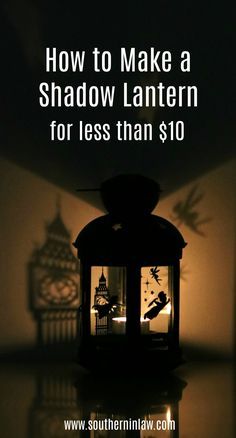 How to make a DIY Shadow Lantern on a Budget | Learn how to turn an IKEA Rotera Lantern into a DIY Disney Peter Pan Shadow Lantern with this easy tutorial. A perfect weekend craft project you can make in under an hour for less than $10. Customise your lantern for a birthday present, handmade Christmas gift idea, custom home decor piece or whatever you fancy. Made with the Cricut Maker and adhesive vinyl. Shadow Lantern, Peter Pan Shadow, Lantern Diy, Deco Disney, Disney Diy Crafts, Disney Christmas Decorations, Disney Room Decor, Disney Cute, Idee Cricut