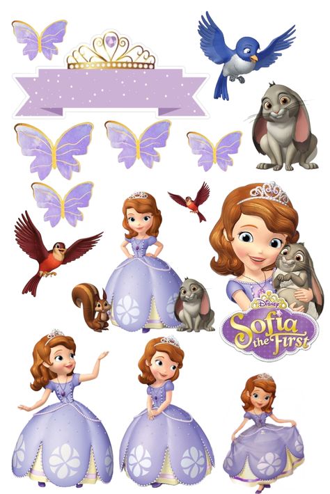 Princess Sofia Stickers, Sofia The First Printable Stickers, Sofia Printable Cake Topper, Sofia The First Topper Printable, Sofia The First Stickers, Frozen Birthday Cake Topper Printable, Sophia The First Cake Topper Printable, Sofia The First Topper, Sofia The First Cake Topper Printable