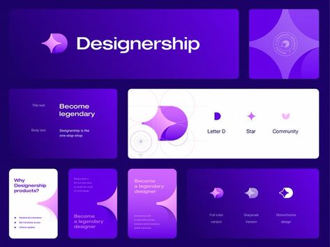 Logo Design Purple, Purple Branding, Purple Logo Design, Logo Guidelines, Branding Identity Design, Website Logo Design, Design Studio Logo, Education Logo, App Design Inspiration