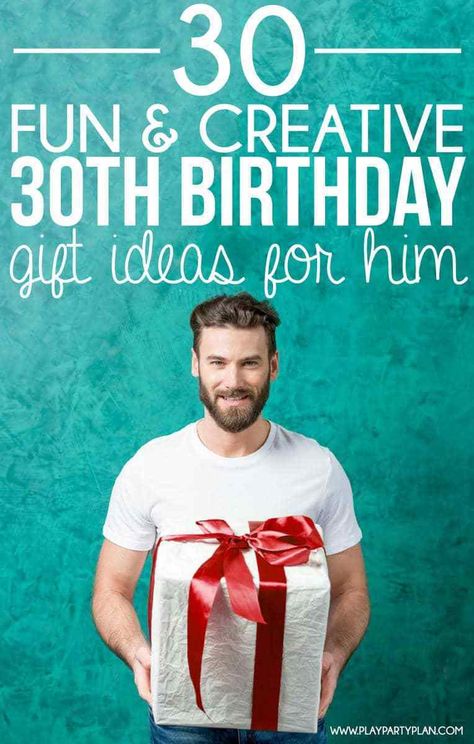 30 of the best 30th birthday gift ideas for him (ideas for her as well!). Some of the most creative and unique gift ideas with gifts in all price ranges! 30th Birthday Gift Ideas, Birthday Gift Ideas For Him, 30th Birthday Gifts For Men, Husband 30th Birthday, 30th Birthday Men, Bday Gifts For Him, 30th Birthday Gift, 30th Bday, Creative Birthday