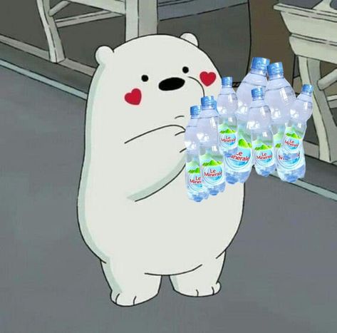 Drinking Water Reaction Pic, Drink Your Water Meme, Drink Water Reaction Pic, Stay Hydrated Funny, Water Meme, Discord Memes, Hope Core, Water Reminder, Ice Bear