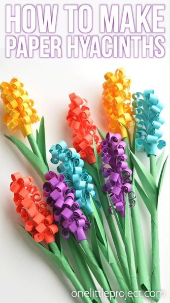 Spring Flower Crafts, Hyacinth Flowers, Săpunuri Handmade, Easy Paper Flowers, Seni Dan Kraf, Paper Flower Crafts, Spring Crafts For Kids, Paper Flowers Craft, Tissue Paper Flowers