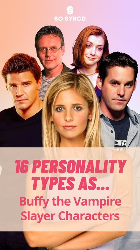 Today we take a look at the 16 personality types as Buffy the Vampire Slayer characters. Buffy the Vampire Slayer is a cult classic and one of the most popular shows of all time. When Buffy Summers is chosen to be the Slayer, she is thrust into a world of vampire hunting and fighting other supernatural creatures. Along with her friends, Willow Rosenberg and Xander Harris, and her Watcher, Rupert Giles, Buffy battles evil in all forms. Buffy Short Hair, Buffy The Vampire Slayer Giles, Willow Buffy The Vampire Slayer, Buffy Summers Aesthetic, Giles Buffy, Xander Harris, Btvs Spike, Willow Buffy, Rupert Giles