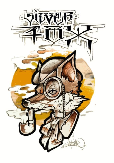 fox Fox Graffiti, Vicente Fox, Graffiti Characters, Graffiti Cartoons, Comic Art, Street Art, Graffiti, Sketch Book, Fox