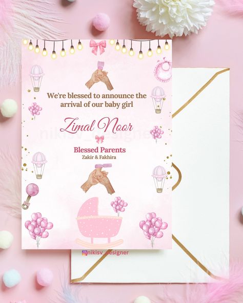 Celebrate the arrival of your baby girl with our beautifully designed announcement cards! 🎀👶 Each card is a heartfelt creation, perfect for sharing your joyous news.💕 #babygirl #announcementcard #welcomebaby #itsagirl #itsagirlcard #babygirlannouncement #babygirlannouncementcard #itsagirlcard #babybirthannouncementcard #birthannouncementcards #genderrevealcard Baby Girl Arrival Announcement, Baby Girl Arrival, Baby Birth Announcements, Baby Birth Announcement Cards, Gender Reveal Cards, Invites Wedding, First Year Photos, Birth Announcement Card