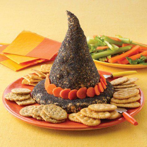 Witch Hat Cheese Ball, Halloween Food Dinner, Ball Recipes, Charcuterie Inspiration, Halloween Appetizers, Party Plan, Cheese Ball Recipes, Cheese Balls, Halloween Dinner