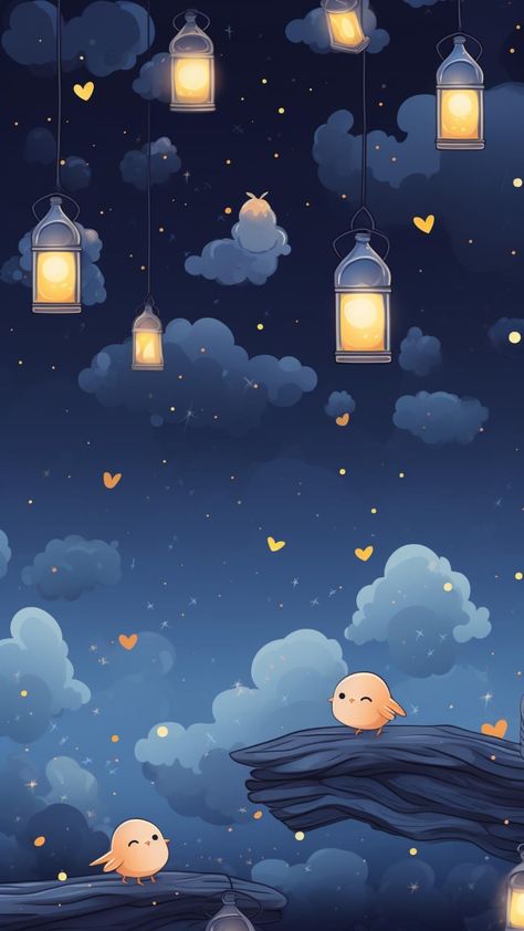 Night Sky Wallpaper, Cute Paintings, Cute Simple Wallpapers, Art Chair, Cute Couple Cartoon, Cute Disney Wallpaper, Phone Wallpaper Images, Simple Wallpapers, Dreamy Art