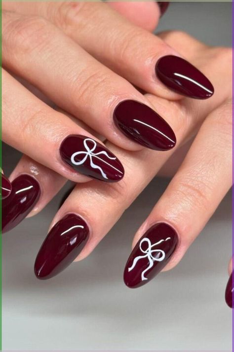 Burgundy Nail Color, Chrome Nail Design, Burgundy Nail Art, Burgundy Acrylic Nails, Bow Nail Designs, Wine Nails, Color Pairs, Chrome Nails Designs, Subtle Nails