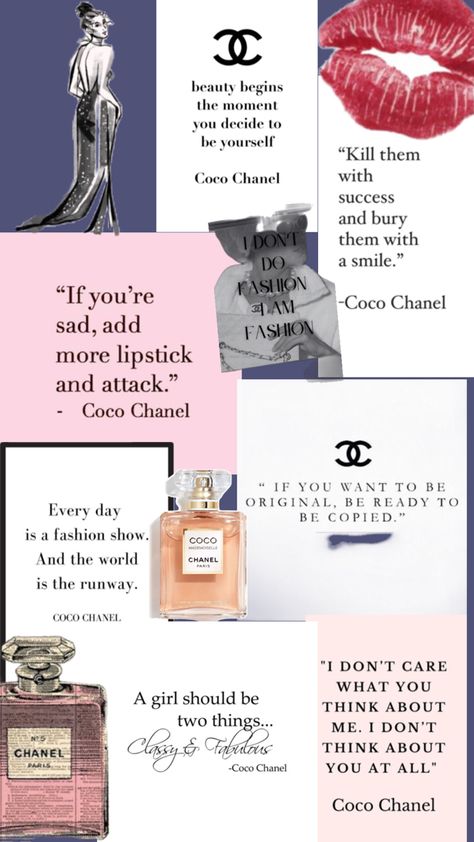 Coco Chanel’s greatest quotes Fashion Quotes By Coco Chanel, Coco Chanel Quotes Classy, Coco Chanel Aesthetic, French Presentation, Coco Chanel Wallpaper, Greatest Quotes, Chanel Quotes, Coco Chanel Quotes, Chanel Aesthetic