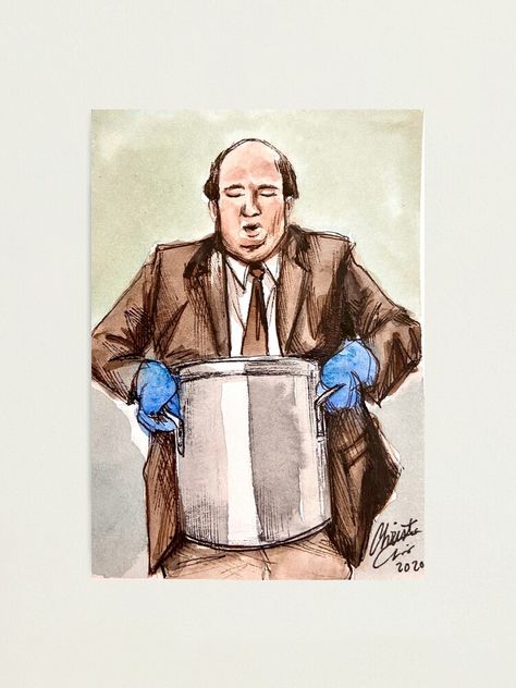 The Office Painting Ideas, Office Sketch, Kevin Malone, Office Cartoon, The Office Dwight, The Office Show, Office Paint, Office Artwork, Office Wallpaper