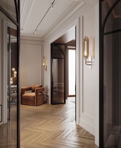 Neoclassical Interior, Flooring Trends, Wooden Floors, House Projects, Dream House Interior, Apartment Interior, House Inspo, Dream Home Design, Living Design