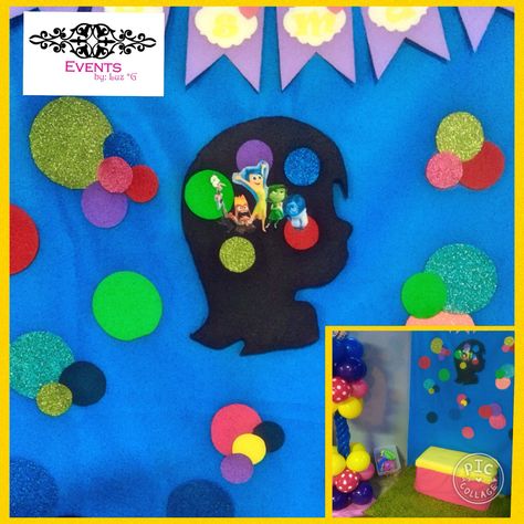 Inside Out- Backdrop Inside Out Decorations Classroom, Toddler Printables, Roll Play, Photo Zone, Back To School Bulletin Boards, School Bulletin Boards, Toy Story Birthday, Trunk Or Treat, Feelings And Emotions