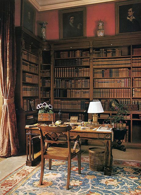 What I love most about these kinds of libraries is the wood tones, both of the woods and of the books. Victorian Library, Library Study Room, Antique Library, Lots Of Books, Library Study, Private Library, Study Room Design, Dream Library, Studying Library