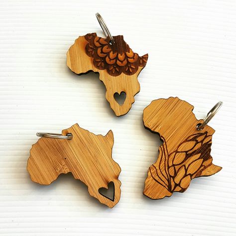 Bamboo Keychain, Usa Cheer, South African Gifts, Keychains Diy, Laser Crafts, Mother Africa, Laser Cut Decor, African Gifts, Laser Projects