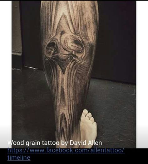 Wood grain tattoo Wood Grain Tattoo, Grain Tattoo, Best 3d Tattoos, Wood Tattoo, Tattoo 3d, David Allen, Fantasy Tattoos, Upper Arm Tattoos, Thigh Tattoos Women