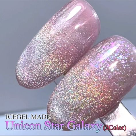 Unicorn Galaxy ( 2 Colors ) [IM1335~IM1336] : ICEGEL Best Gel Nail Polish, Galaxy Nails, Unicorn Colors, Shimmer N Shine, Nail Polish Collection, Color Powder, Gel Nail Polish, 2 Colours, Beautiful Nails