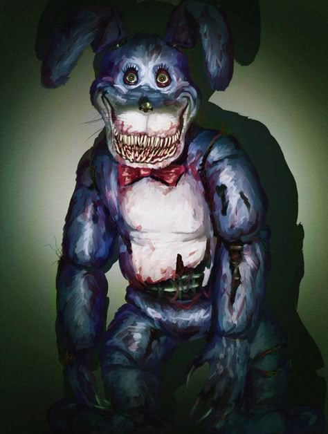 Nightmare Bonnie, Bonnie Fnaf, Fnaf Photos, Puppy Art, Animatronic Fnaf, Creepy Pictures, Circus Baby, Scary Art, Fnaf Drawings