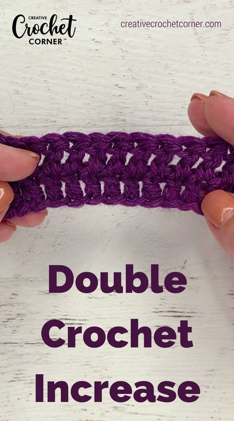 The double crochet stitch is a workhorse stitch – it’s used for all kinds of crochet patterns and you can make just about anything with just this stitch. The double crochet increase is one of the easiest increases to work into a project. Typically, you’ll work two stitches into a single stitch. In this video, crochet expert Corrina Ferguson demonstrates the double crochet increase. Double Crochet Increase, Learning Crochet, Crochet Increase, Crochet 101, Crochet Baby Hat Patterns, Sewing Circles, Baby Hat Patterns, Crocheted Blankets, Crochet Throw Blanket