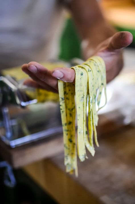 Homemade Herb Pasta with Ground Pork — The Elliott Homestead Homemade Herb Pasta, Herb Pasta Recipe, Herb Pasta, Elliott Homestead, Pork Pasta, Pasta Roller, Pasta Machine, Homemade Pasta, Cold Beer