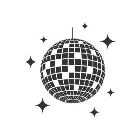 Disco Night, Ball Drawing, 2d Design, Disco Lights, Disco Ball, Pencil Drawings, Art Reference, Bullet Journal, Clip Art