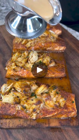 Cedar Plank Crab Stuffed Salmon, Crab Stuff Salmon Recipes, Stuffed Salmon Recipe, Stuffed Crab, Salmon Stuffed, Crab Stuffed Salmon, Crab Recipe, Stuffed Salmon, Plank Salmon