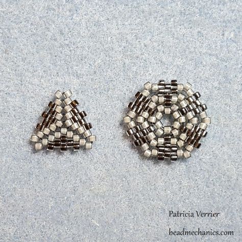 Beadwork | Bead Mechanics | Page 2 Geometric Beading, Similar Triangles, Right Angle Weave, Beading Needles, Beading Ideas, Her Book, Jewelry Design Earrings, Bugle Beads, Beaded Jewelry Patterns