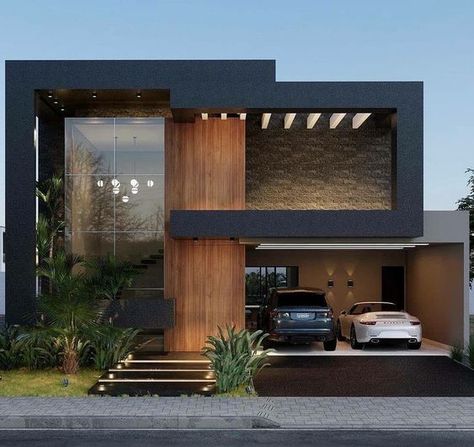 Modern Elevation, Modern Small House Design, Modern Villa Design, Latest House Designs, Modern House Facades, Architect Design House, Modern Exterior House Designs, Duplex House Design, Ideas Casa