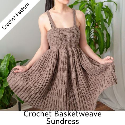 Our guided crochet pattern will give you every step you'll need to make this sundress today! Please enjoy! 💖 Be sure to join us on YouTube, Instagram and check out my Etsy @TCDDIY Sundress Pattern, Crochet Dress Pattern Free, Stitch Hoodie, Crochet Tutorial Pattern, Photo Pattern, Crochet Videos Tutorials, Crochet Mini Dress, Sleeveless Turtleneck, Crochet Clothes Patterns