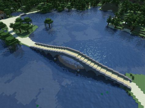 A Simple, Elegant Bridge Minecraft Diy Crafts, Villa Minecraft, Minecraft Bridge, Construction Minecraft, Modern Minecraft Houses, Case Minecraft, Rumah Minecraft Sederhana, Minecraft World, Minecraft Structures